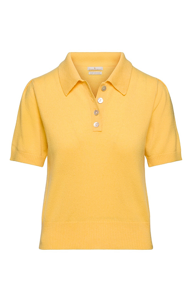 Ladies Two-Ply Cashmere Short Sleeve Polo