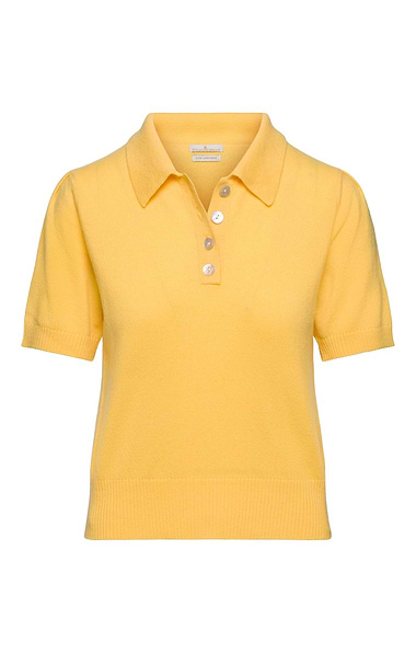 Ladies Two-Ply Cashmere Short Sleeve Polo