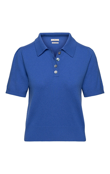 Ladies Two-Ply Cashmere Short Sleeve Polo