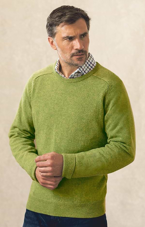 Men's House of Bruar 2-ply Lambswool Crew Neck
