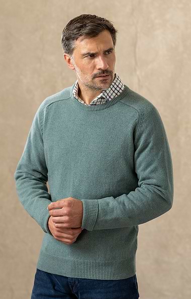 Men's House of Bruar 2-ply Lambswool Crew Neck