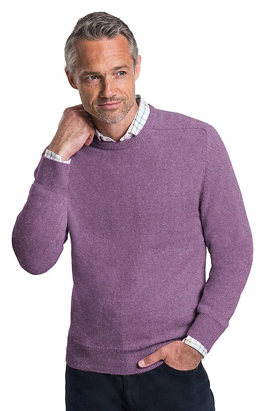 Men's House of Bruar 2-ply Lambswool Crew Neck