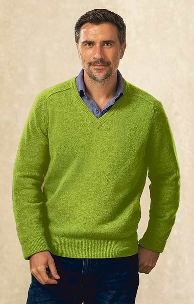 Men's 2-Ply Lambswool V-Neck