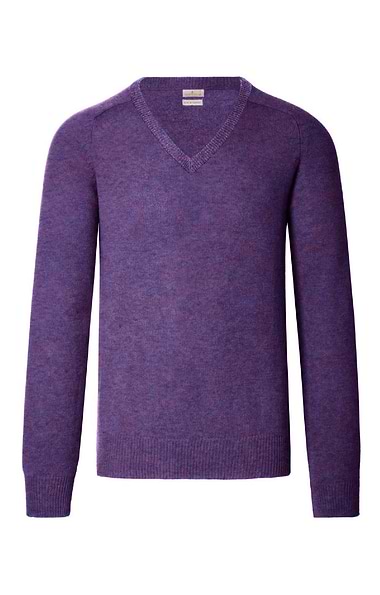 Men's 2-Ply Lambswool V-Neck