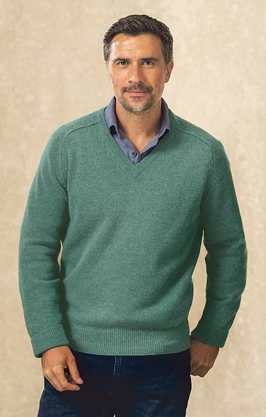 Men's 2-Ply Lambswool V-Neck
