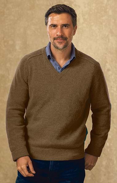 Men's 2-Ply Lambswool V-Neck
