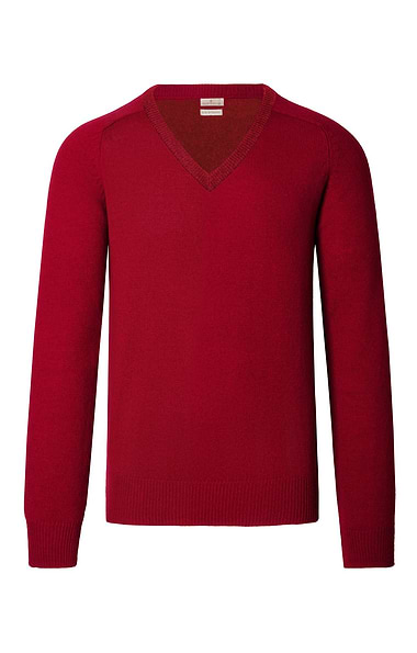 Men's 2-Ply Lambswool V-Neck