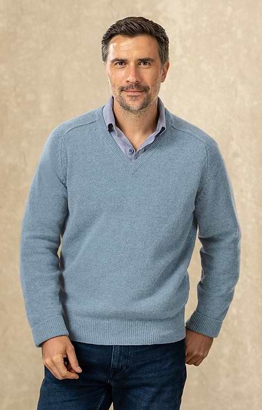 Men's 2-Ply Lambswool V-Neck