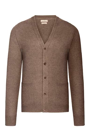 Men's House of Bruar 2-Ply Lambswool V-Neck Cardigan