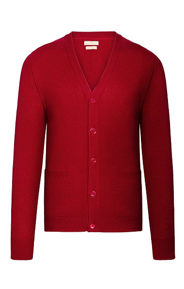Men's House of Bruar 2-Ply Lambswool V-Neck Cardigan