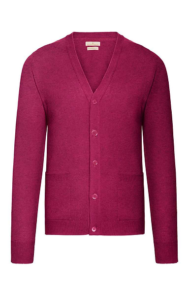 Men's House of Bruar 2-Ply Lambswool V-Neck Cardigan