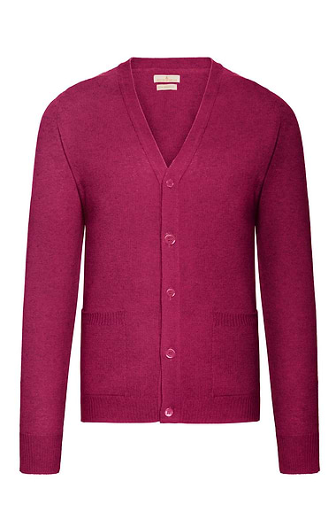 Men's House of Bruar 2-Ply Lambswool V-Neck Cardigan