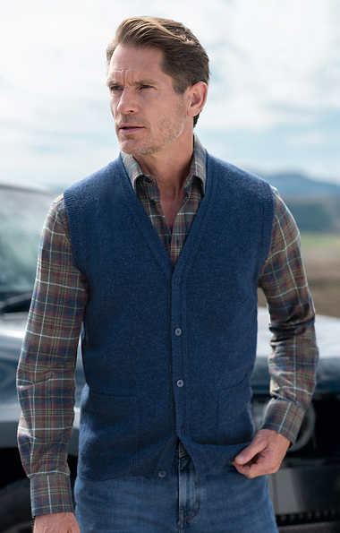 Men's House of Bruar Men's 2-Ply Lambswool Waistcoat