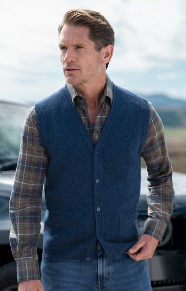 Men's House of Bruar Men's 2-Ply Lambswool Waistcoat