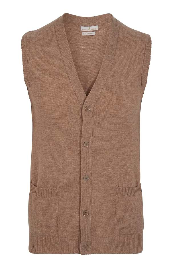 House of Bruar Men's 2-Ply Lambswool Waistcoat
