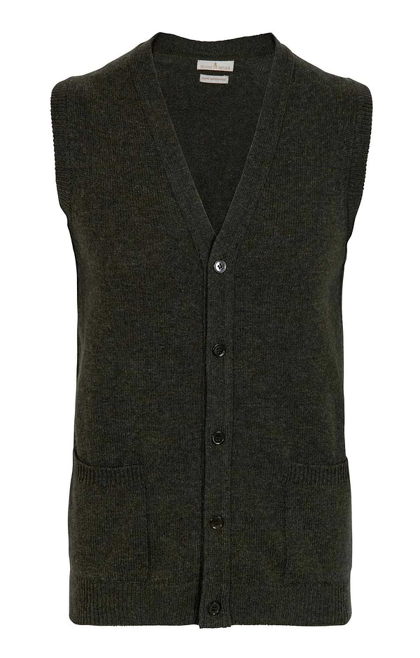 House of Bruar Men's 2-Ply Lambswool Waistcoat