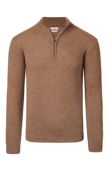 Men's Country Lambswool T-Zip Sweater