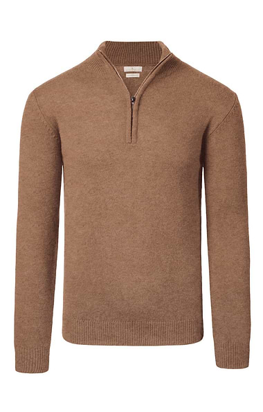 Men's Country Lambswool T-Zip Sweater