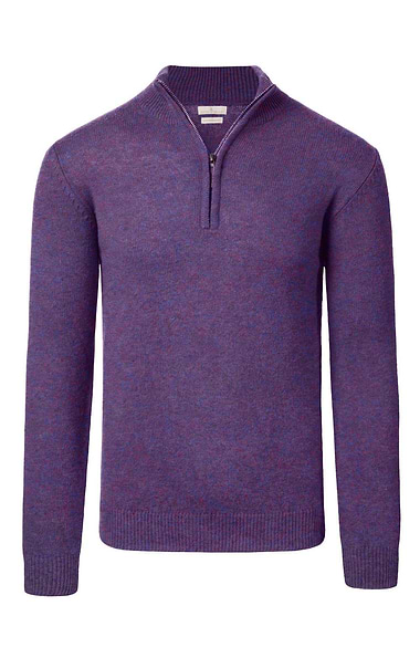 Men's Country Lambswool T-Zip Sweater