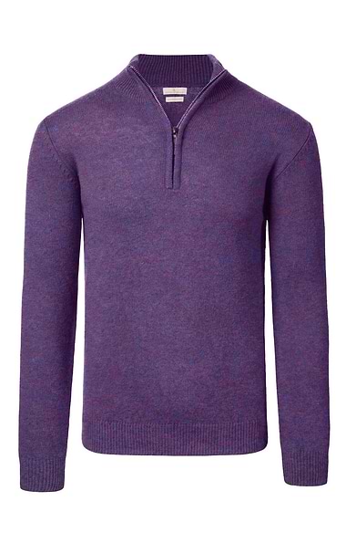 Men's Country Lambswool T-Zip Sweater