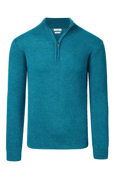 Men's Country Lambswool T-Zip Sweater