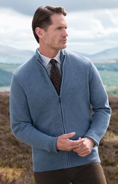 Men's Country Lambswool Zip Jacket