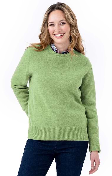 Ladies House of Bruar Lambswool Crew Neck Jumper
