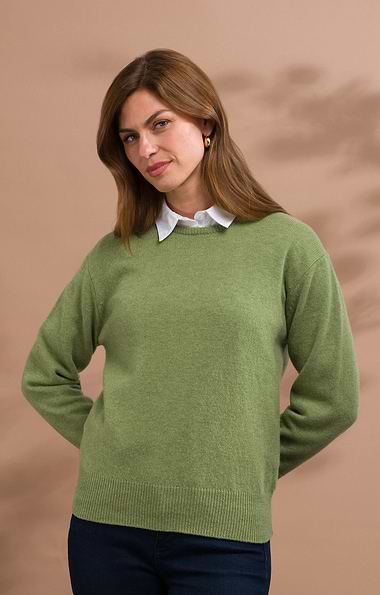 Ladies House of Bruar Lambswool Crew Neck Jumper