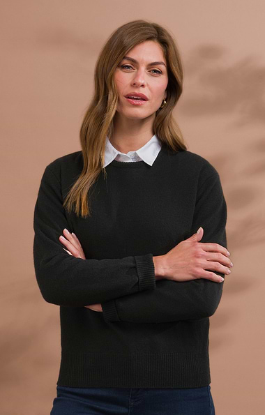 Ladies House of Bruar Lambswool Crew Neck Jumper