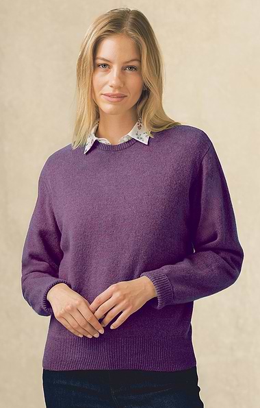 Ladies House of Bruar Lambswool Crew Neck Jumper