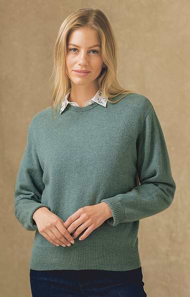 Ladies House of Bruar Lambswool Crew Neck Jumper