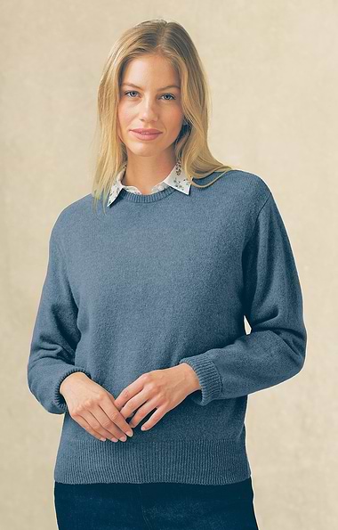 Ladies House of Bruar Lambswool Crew Neck Jumper