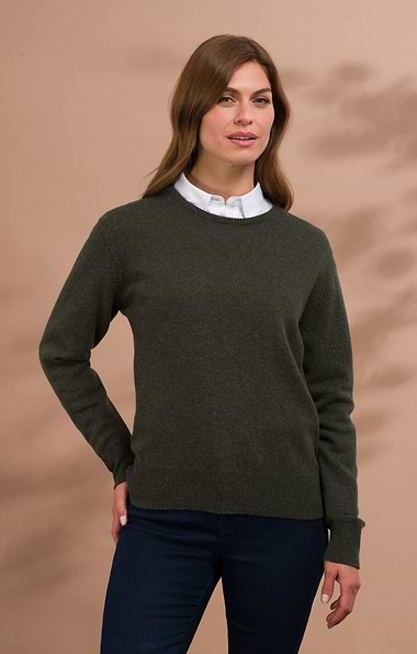 Ladies House of Bruar Lambswool Crew Neck Jumper