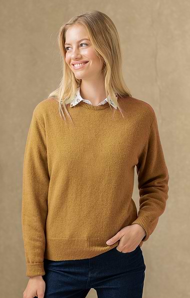 Ladies House of Bruar Lambswool Crew Neck Jumper