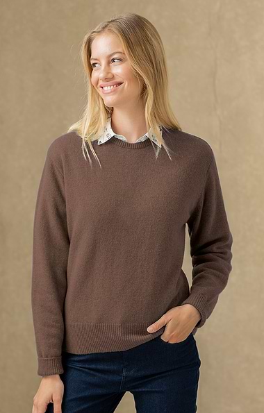 Ladies House of Bruar Lambswool Crew Neck Jumper