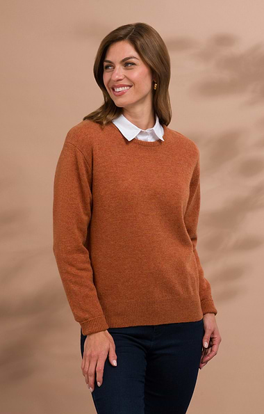 Ladies House of Bruar Lambswool Crew Neck Jumper