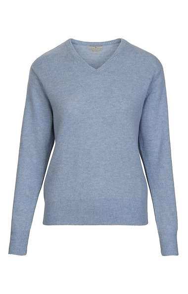 Ladies House of Bruar Lambswool V-Neck Sweater