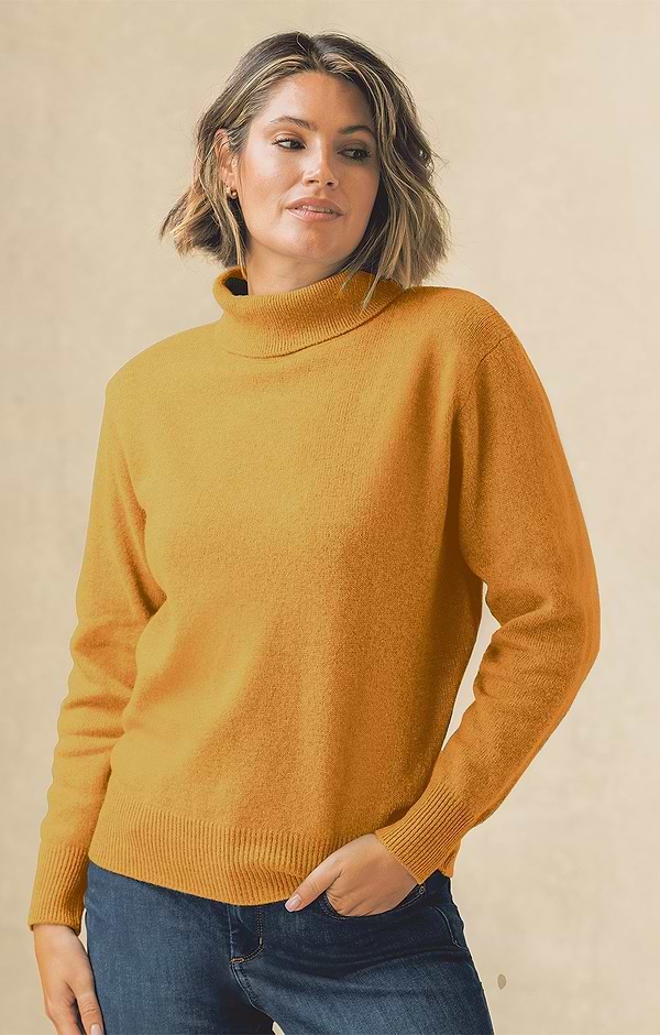 Ladies House of Bruar Lambswool Roll Neck