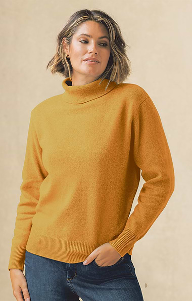 Ladies House of Bruar Lambswool Roll Neck