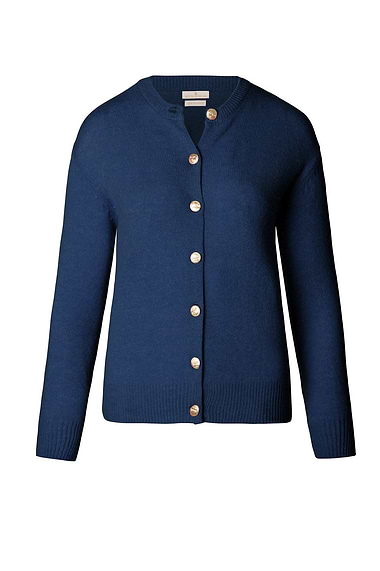 Ladies House of Bruar Lambswool Crew Neck Cardigan