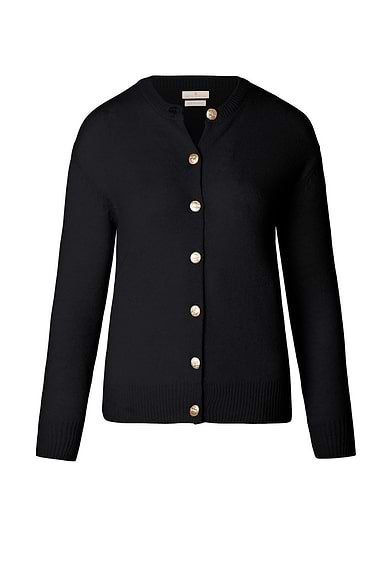 Ladies House of Bruar Lambswool Crew Neck Cardigan