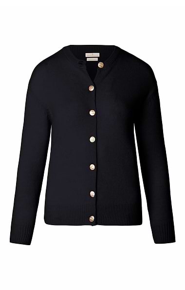 Ladies House of Bruar Lambswool Crew Neck Cardigan