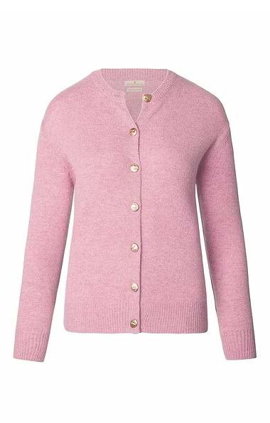 Ladies House of Bruar Lambswool Crew Neck Cardigan