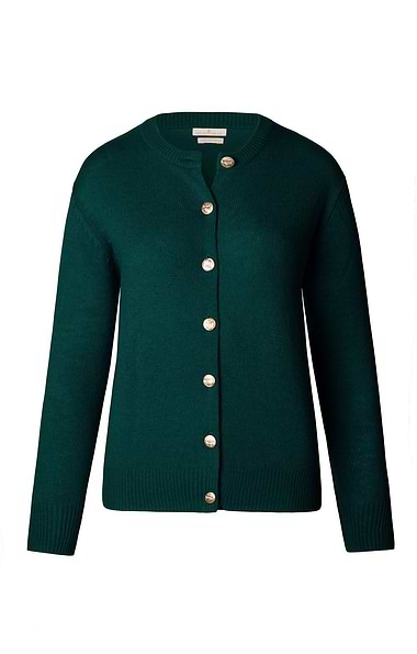 Ladies House of Bruar Lambswool Crew Neck Cardigan