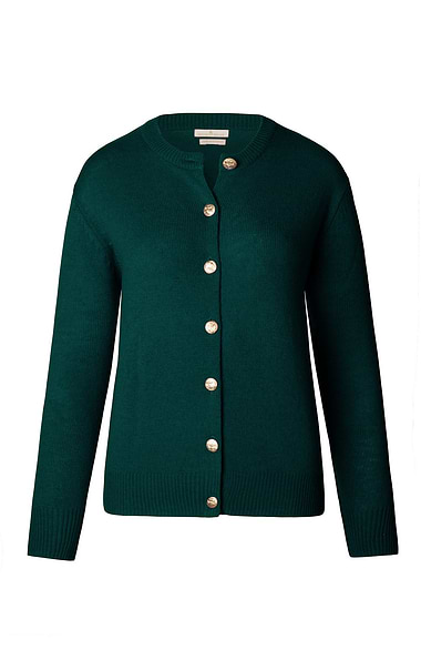 Ladies House of Bruar Lambswool Crew Neck Cardigan
