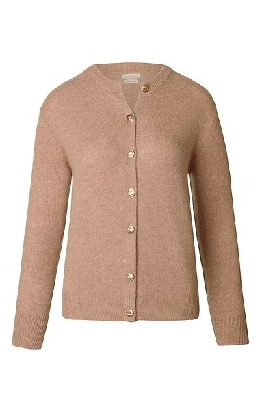 Ladies House of Bruar Lambswool Crew Neck Cardigan