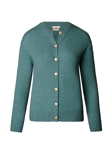 Ladies House of Bruar Lambswool Crew Neck Cardigan