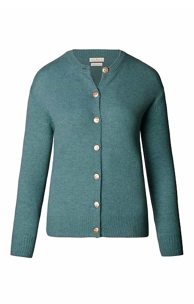 Ladies House of Bruar Lambswool Crew Neck Cardigan