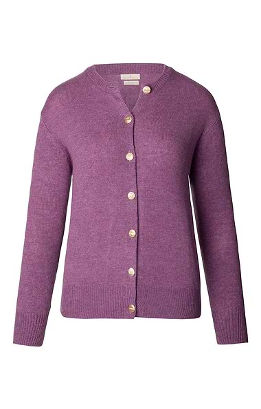 Ladies House of Bruar Lambswool Crew Neck Cardigan