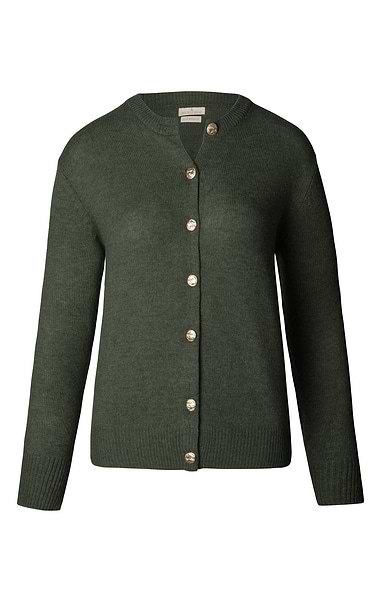 Ladies House of Bruar Lambswool Crew Neck Cardigan